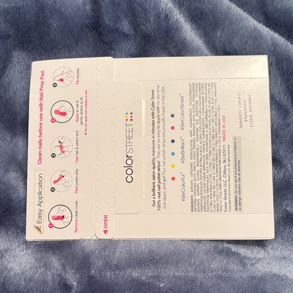 Color Street Holographic Glitter Nail Strips - Mardi Gras - Picture 2 of 2